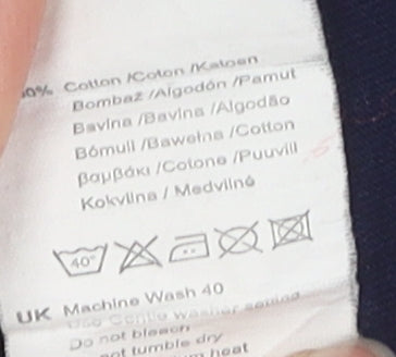 Slazenger Men's Blue V-Neck T-Shirt, Size S, Cotton