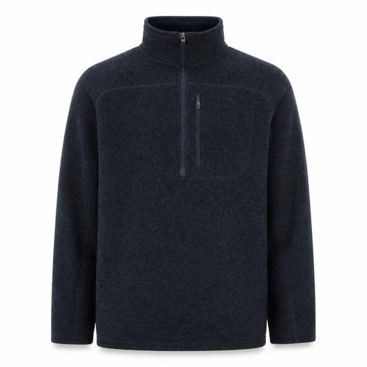 Front view of Peter Storm Men's Black 1/4 Zip Fleece Jacket -, size M