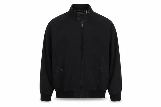 Front view of Ben Sherman Black bomber jacket, size 3xs.