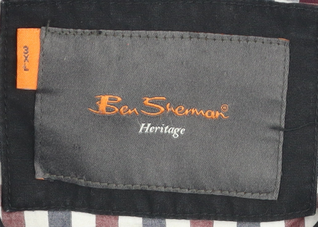 Mens UK Size 3XS Ben Sherman Black Bomber Jacket