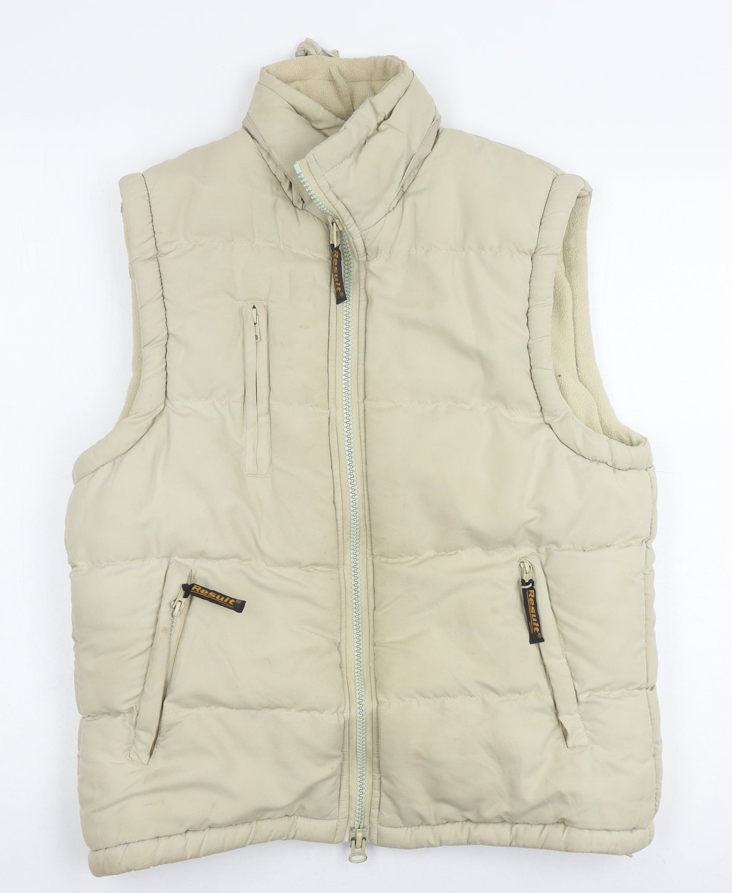 Result Beige Puffer Waistcoat Unisex Adults S