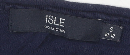 Womens UK Size 10-12 Isle Collection Multicoloured Basic Blouse