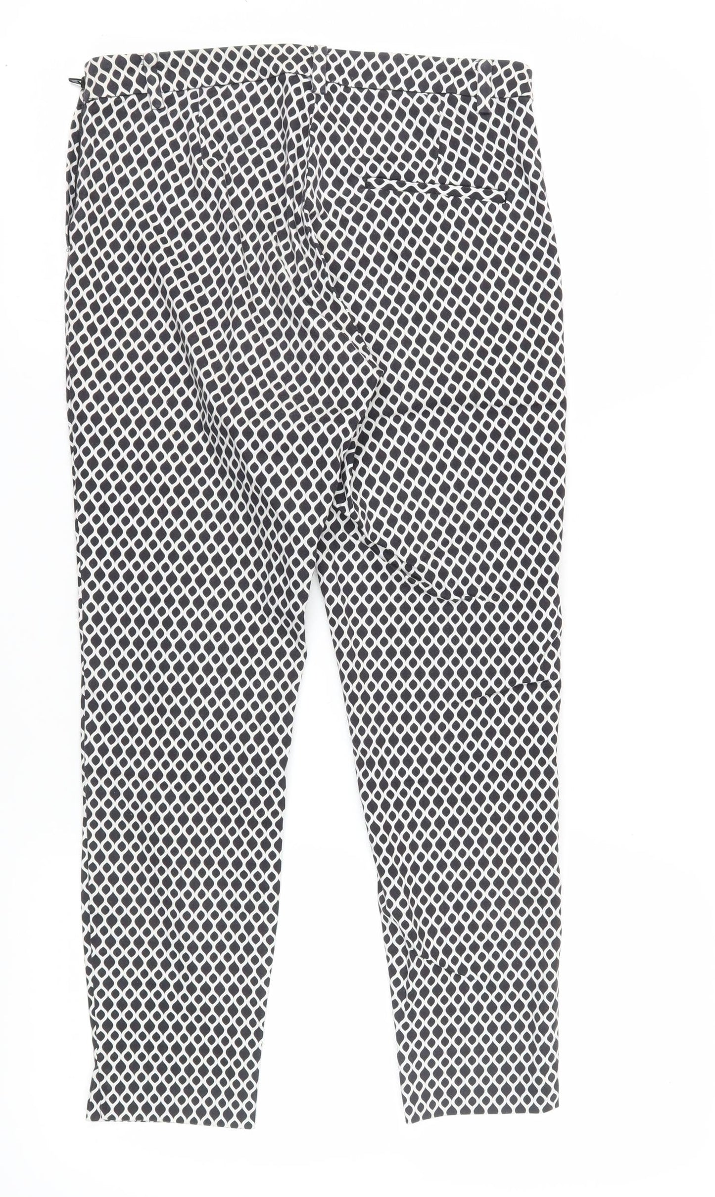 Womens UK Size 10 H&M Regular Fit CasualWorkwear Multicoloured Trousers
