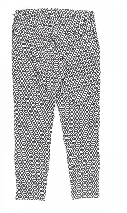 Womens UK Size 10 H&M Regular Fit CasualWorkwear Multicoloured Trousers
