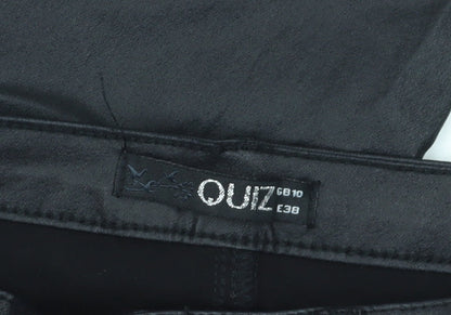 Womens UK Size 10 Quiz Regular Fit  Black Trousers