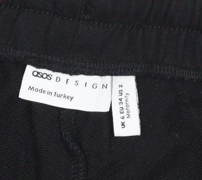 ASOS Design Women's Black Sweat Shorts XS Maternity