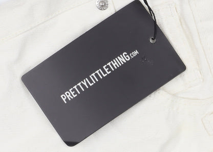 PrettyLittleThing Women's Ivory Mini Skirt - Size 6