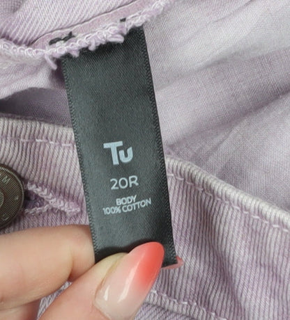Tu Women's Purple Wide-Leg Jeans Size 20