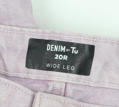 Tu Women's Purple Wide-Leg Jeans Size 20