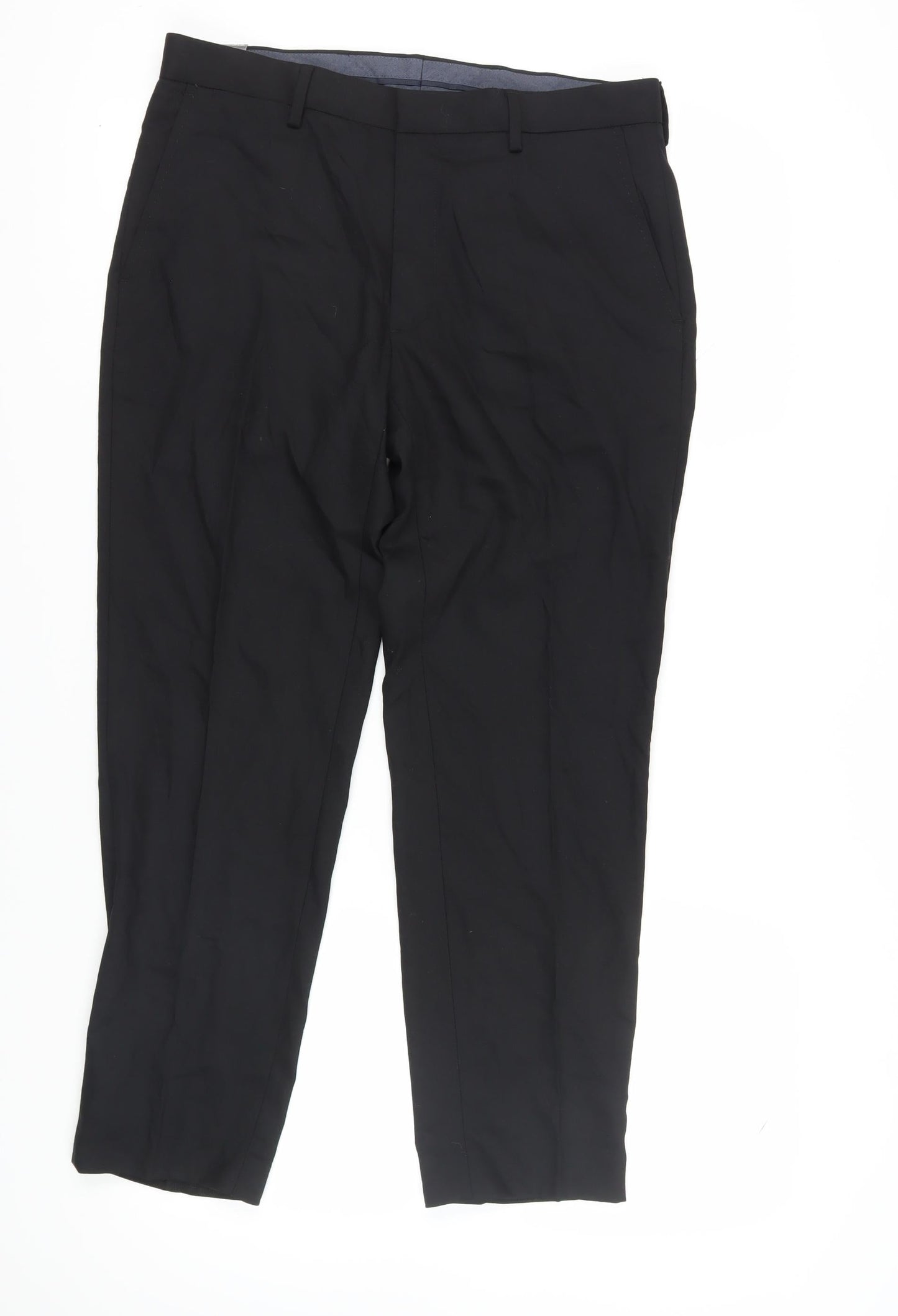 Marks and Spencer Men's Black Wool Blend Dress Pants