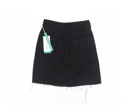 H&M Women's Black Denim Short Pencil Skirt Size 4