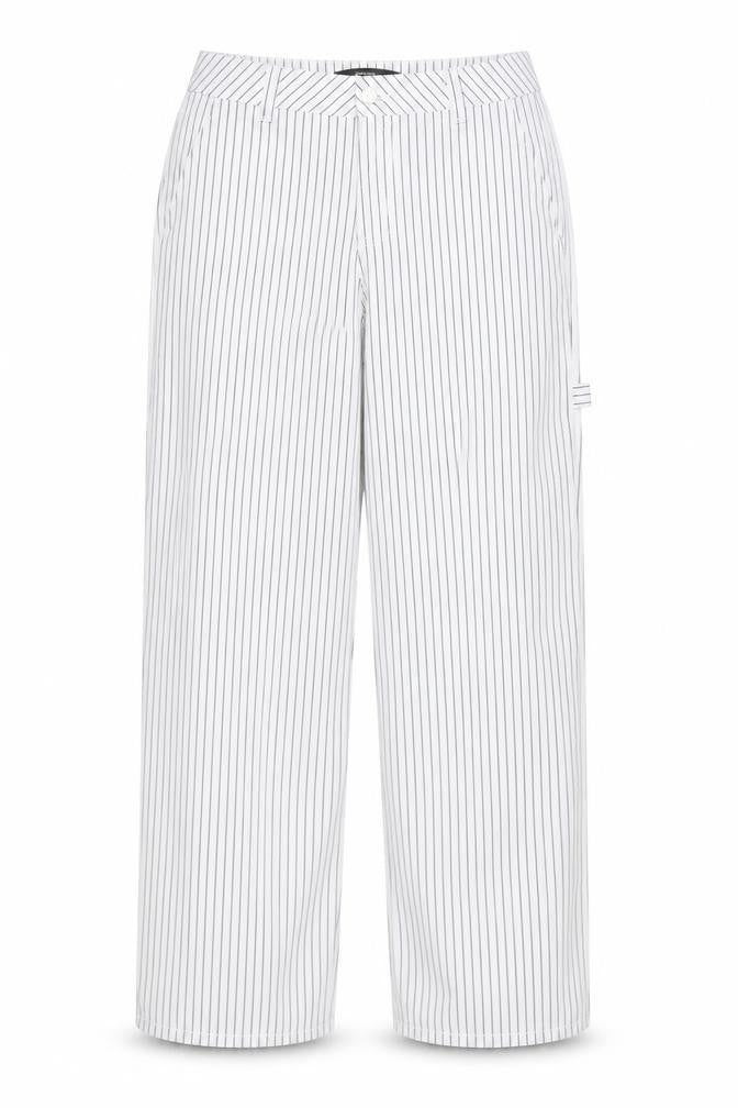 Womens UK Size M VERO MODA Regular Fit Straight White Trousers