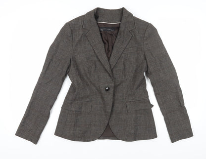 Zara Women's Brown Blazer, UK 12, Classic Notch Lapel