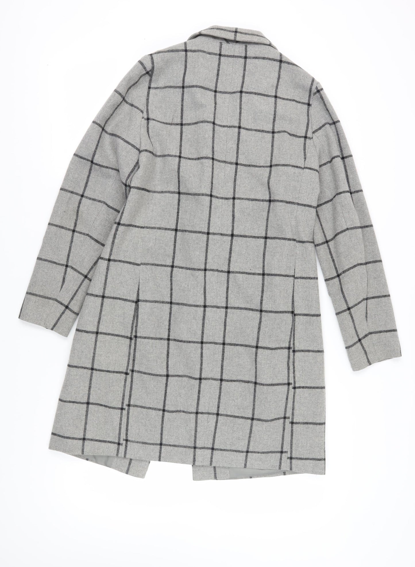 Womens UK Size 6 New Look Grey Overcoat