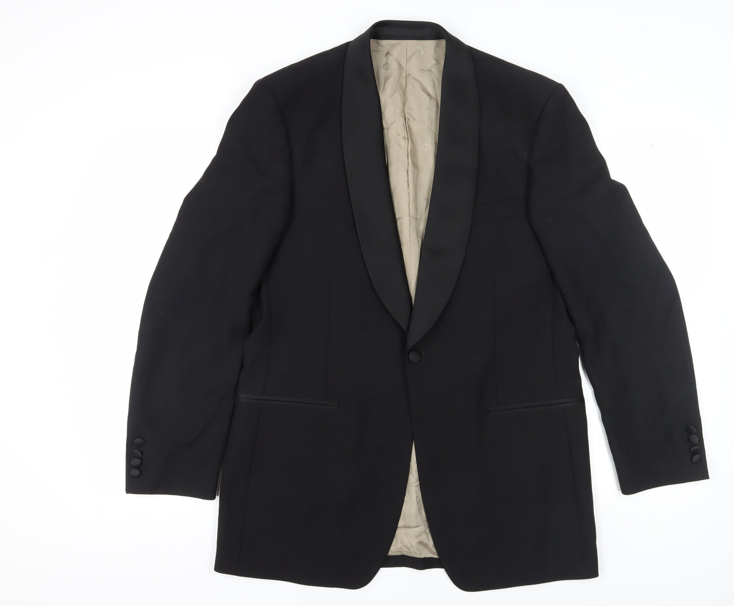 Mens UK Size 40 Marks and Spencer Regular Black Suit Tuxedo