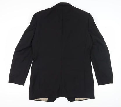 Mens UK Size 40 Marks and Spencer Regular Black Suit Tuxedo