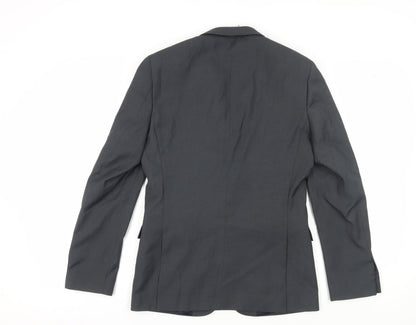 Mens UK Size 36 Topman Regular Black Suit Jacket