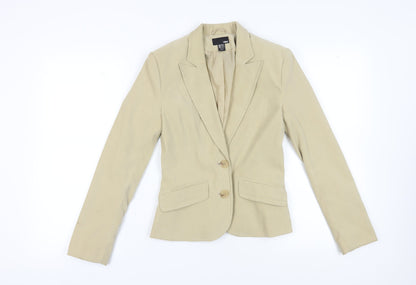 H&M Women's Beige Blazer - Size 8, Business Chic