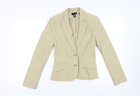 H&M Women's Beige Blazer - Size 8, Business Chic
