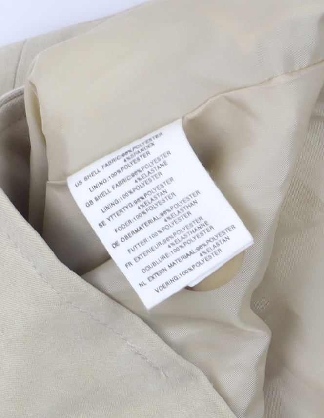 H&M Women's Beige Blazer - Size 8, Business Chic