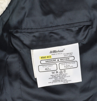 Mens UK Size 42 St Michael Regular Navy Suit Jacket