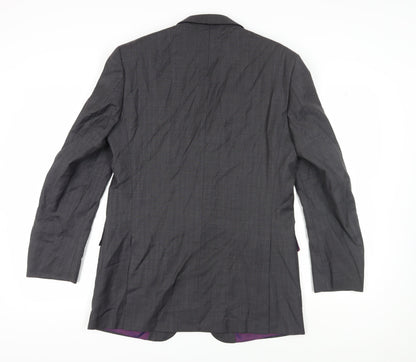 Marks and Spencer Men's Grey Blazer, Size 40L, Long Fit