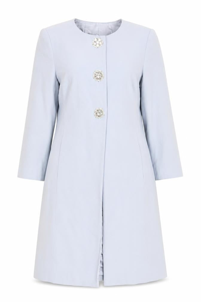 Womens UK Size 14 Together Blue Overcoat