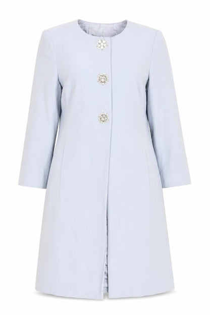 Womens UK Size 14 Together Blue Overcoat