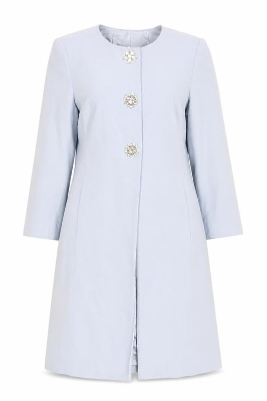Womens UK Size 14 Together Blue Overcoat