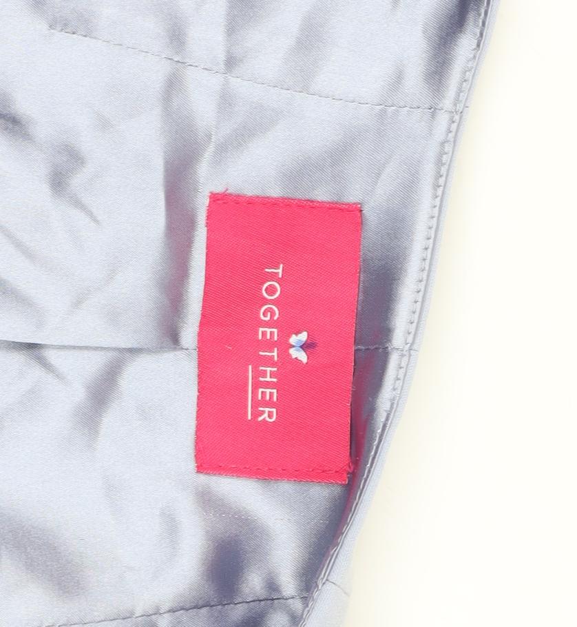 Womens UK Size 14 Together Blue Overcoat