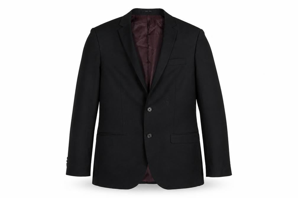 Mens UK Size 44 River Island Regular Black Suit Jacket