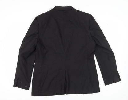 Mens UK Size 44 River Island Regular Black Suit Jacket