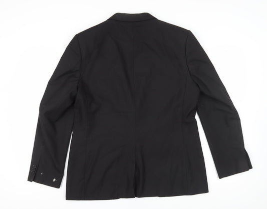 Mens UK Size 44 River Island Regular Black Suit Jacket