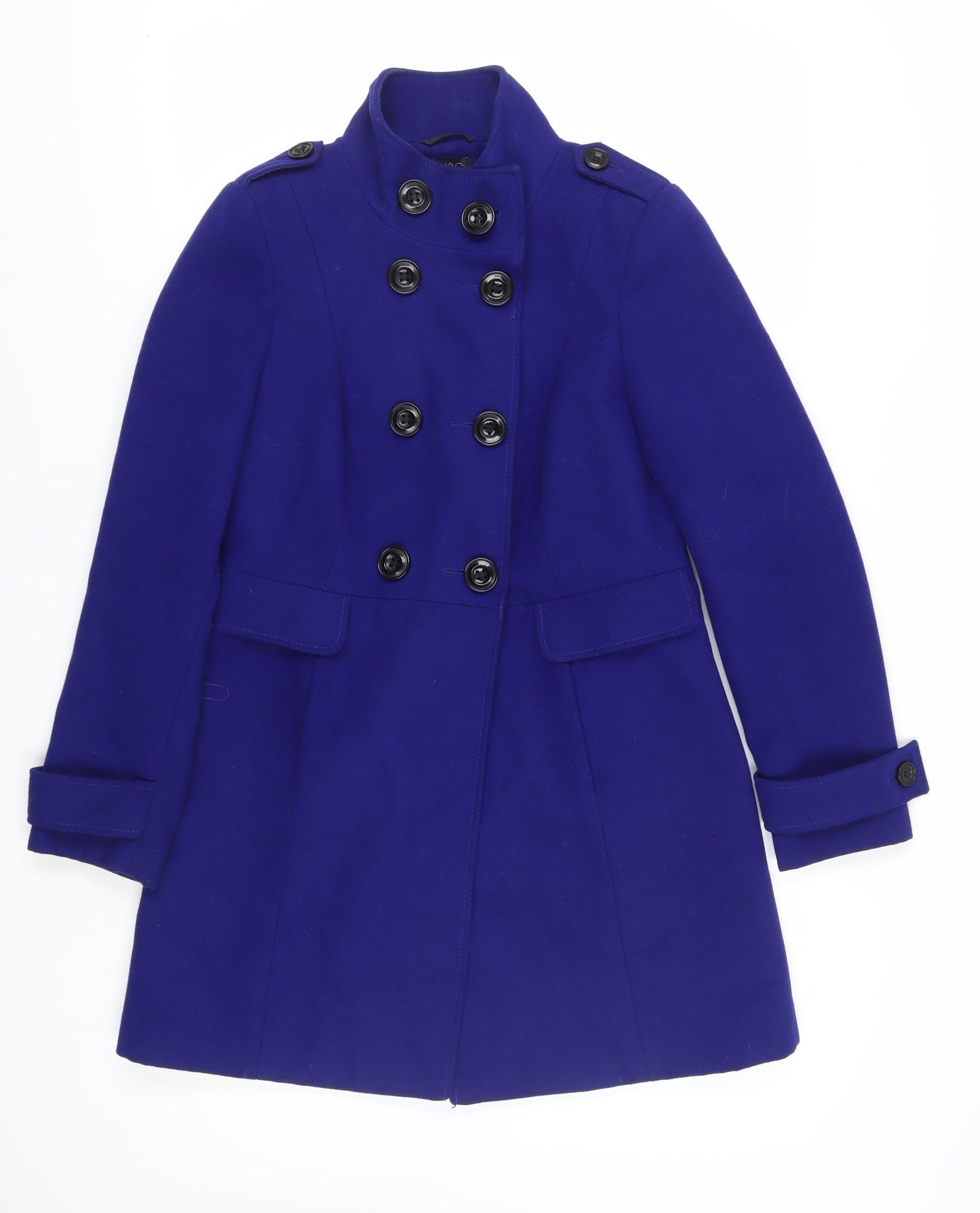 Womens UK Size 8 Marks and Spencer Blue Pea Coat