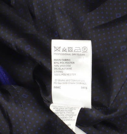 Womens UK Size 8 Marks and Spencer Blue Pea Coat