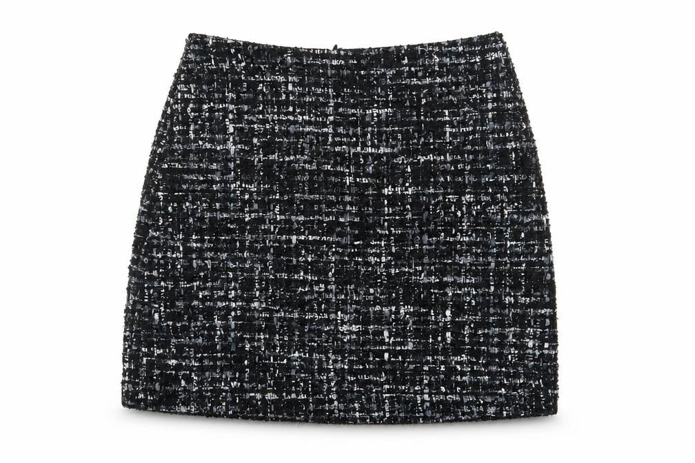 Womens UK Size 10 Warehouse Straight & Pencil Tweed Skirt