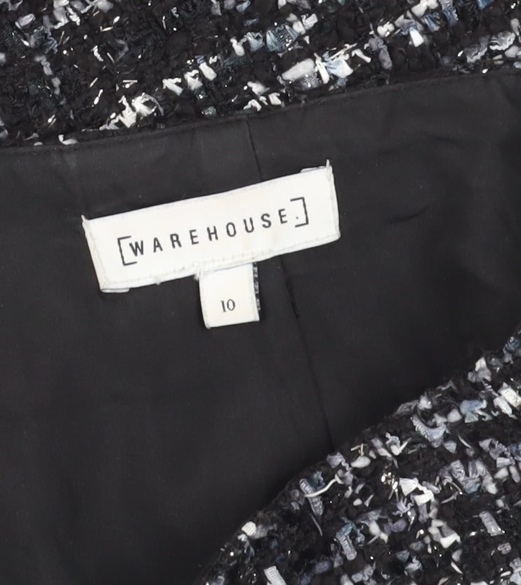 Womens UK Size 10 Warehouse Straight & Pencil Tweed Skirt
