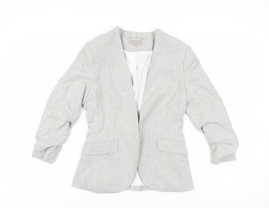 H&M Grey Womens Blazer, Size 8, Regular Fit