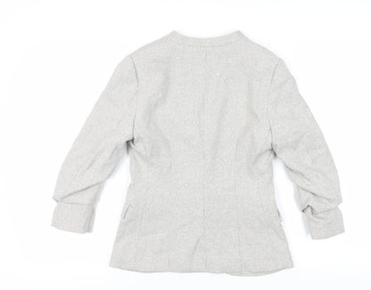 H&M Grey Womens Blazer, Size 8, Regular Fit