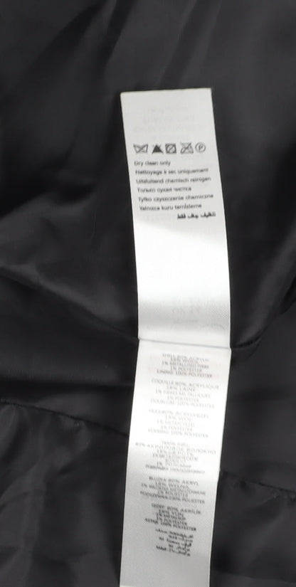 New Look Women's Black Bouclé Blazer, Size 14, Studded, Winter