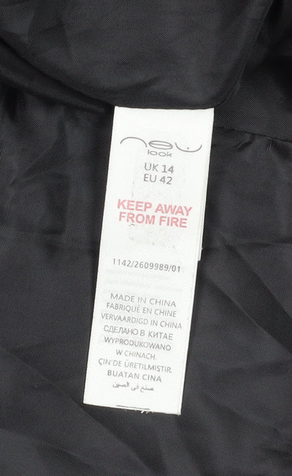 New Look Women's Black Bouclé Blazer, Size 14, Studded, Winter