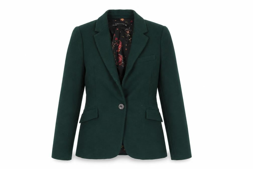 Womens UK Size 3 Zara Regular Green Blazer