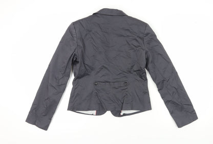 H&M Women's Black Suit Jacket, Size 12, Elegant Style