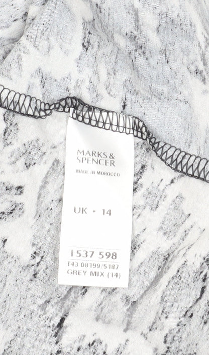 Womens UK Size 14 Marks and Spencer Grey  Blouse