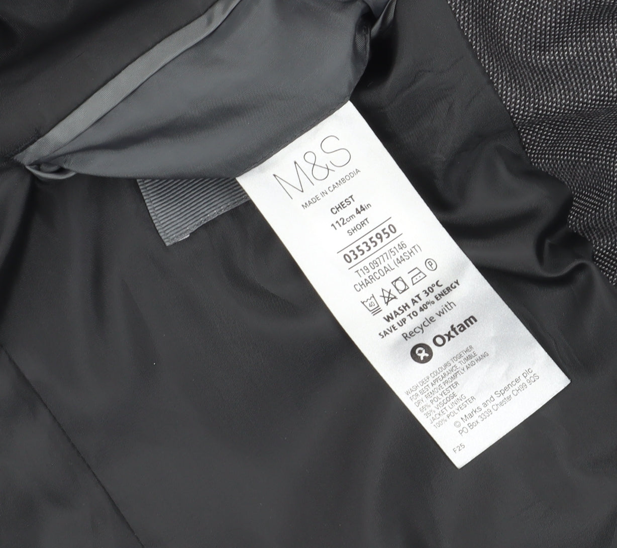 Mens UK Size 44 Marks and Spencer Regular Grey Suit Jacket