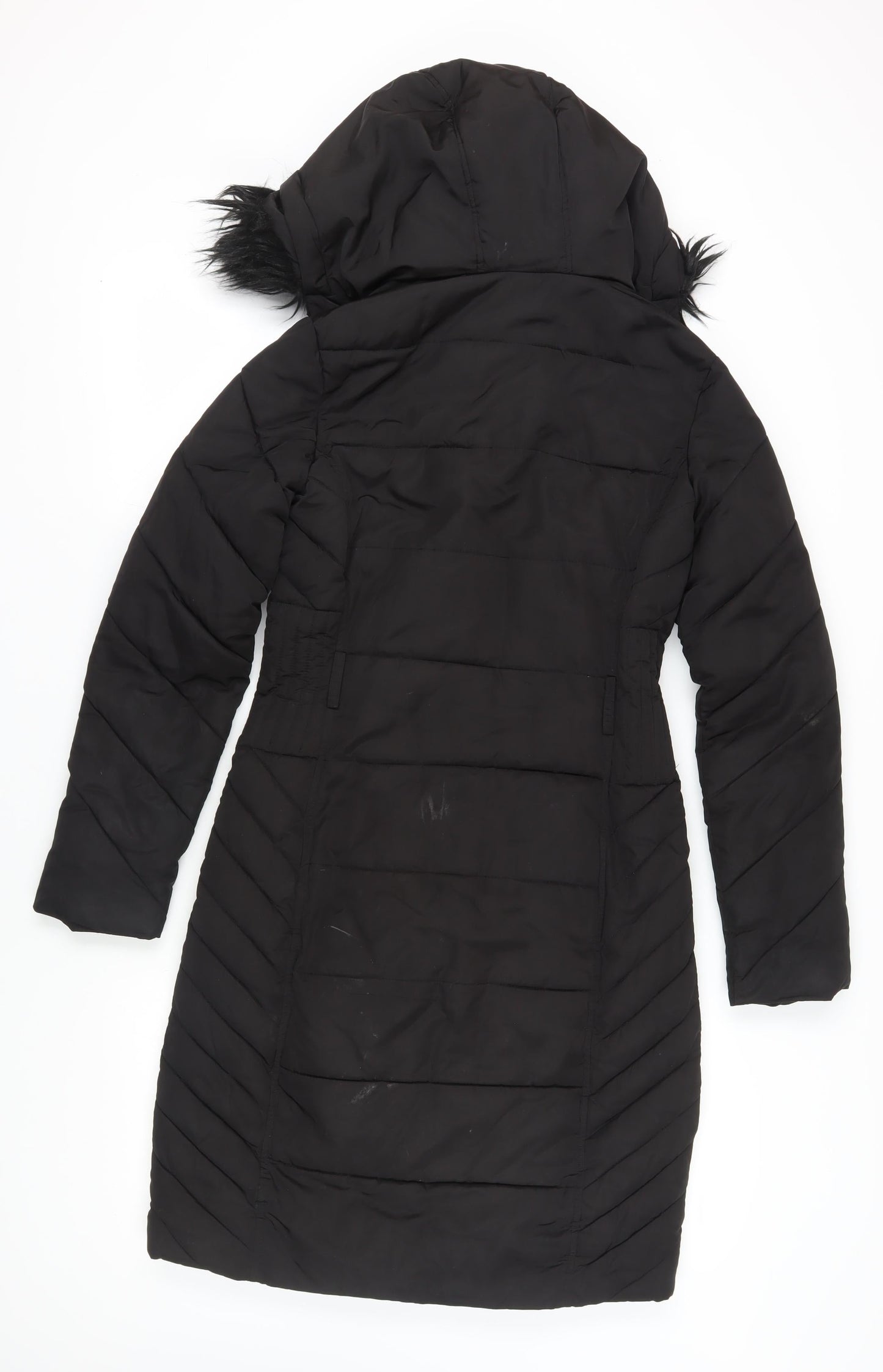 Womens UK Size XS Oasis Black Puffer Jacket