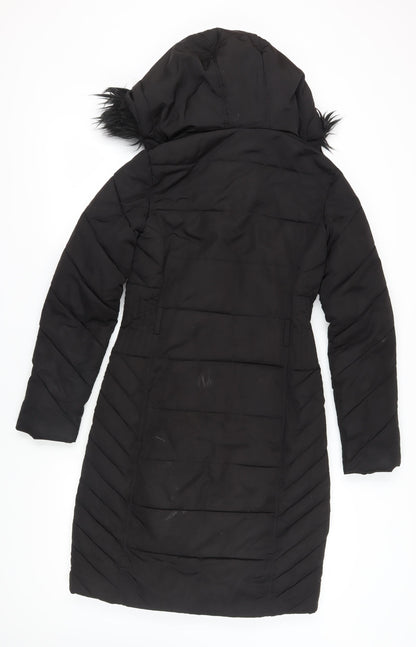 Womens UK Size XS Oasis Black Puffer Jacket