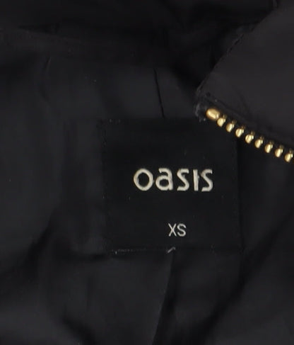 Womens UK Size XS Oasis Black Puffer Jacket
