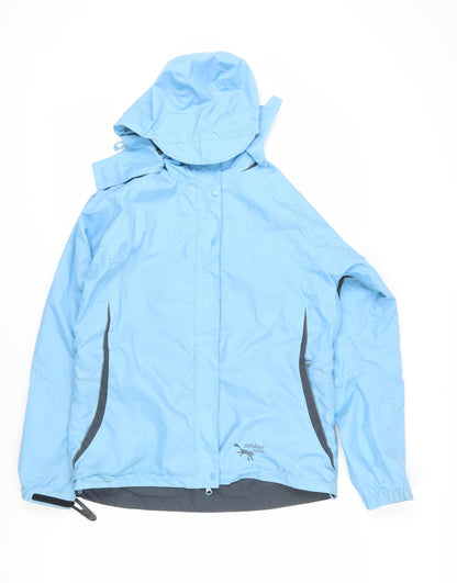 Outdoor Scene Women's Blue Rain Coat Size 10-12