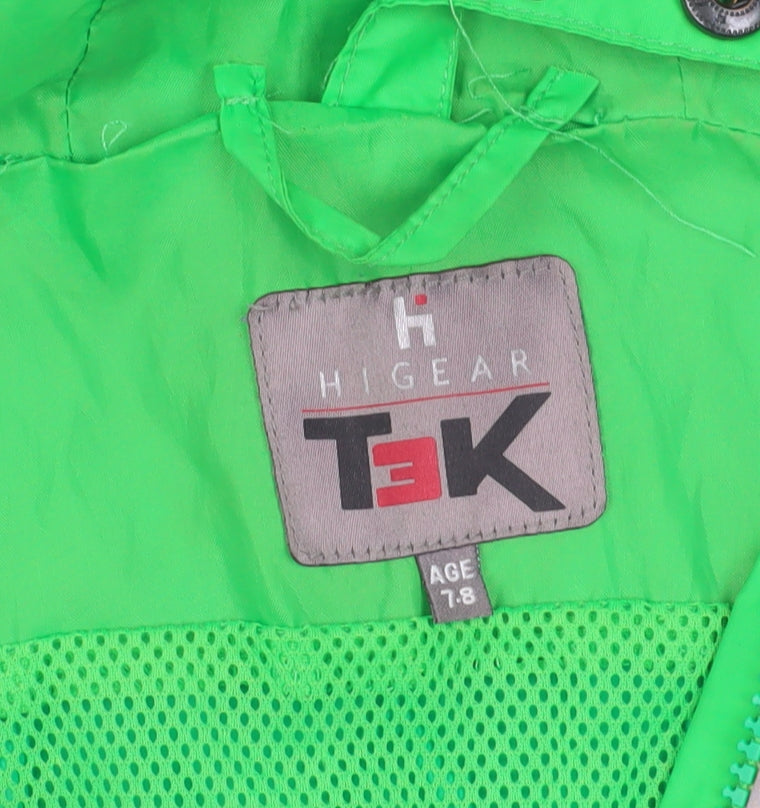 Higear Girls Green Windbreaker Jacket Age 7-8 Years
